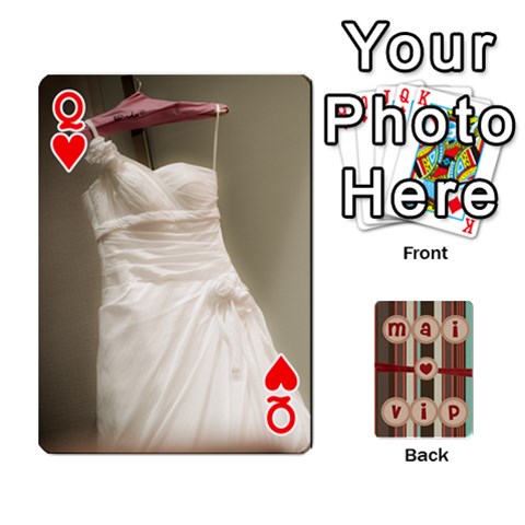 Queen Playcard By Vipavee Ningsanond Front - HeartQ