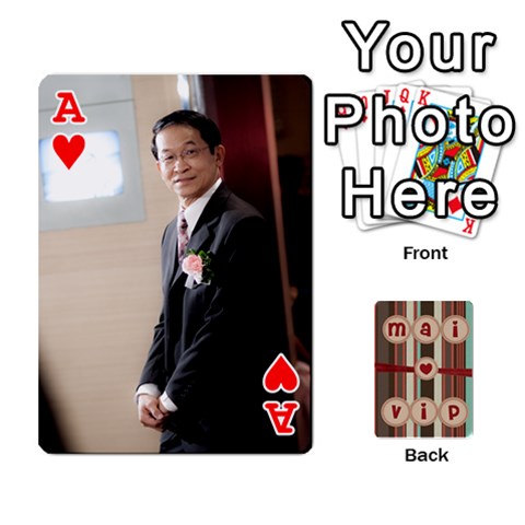 Ace Playcard By Vipavee Ningsanond Front - HeartA