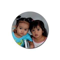 My kids photo rubber coaster - Rubber Coaster (Round)