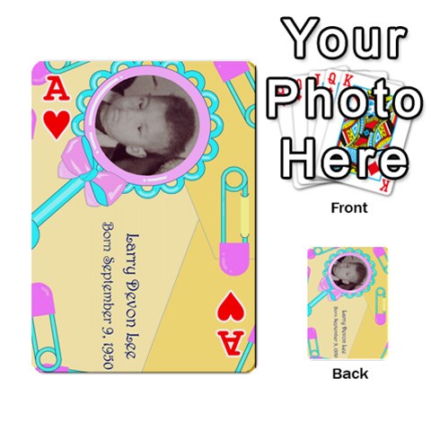 Ace Larry Playing Cards By Lynne Lee Front - HeartA