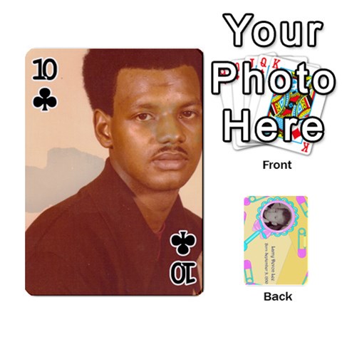Larry Playing Cards By Lynne Lee Front - Club10