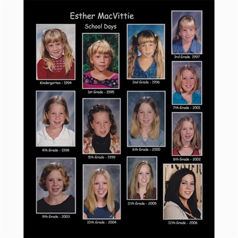Esther School Days Collage By Debra Macv 10 x8  Print - 1