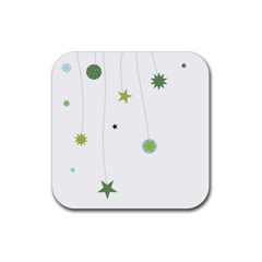 Stars and Lines - Rubber Coaster (Square)