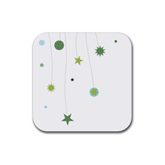 Stars and Lines - Rubber Coaster (Square)