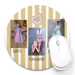 Life s Greatest Blessings - Collage Round Mousepad