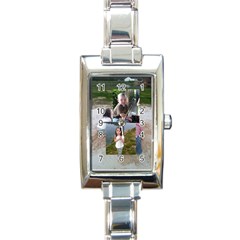 jen watch - Rectangle Italian Charm Watch