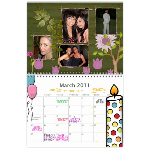 My 18m Calendar By Jem Mar 2011
