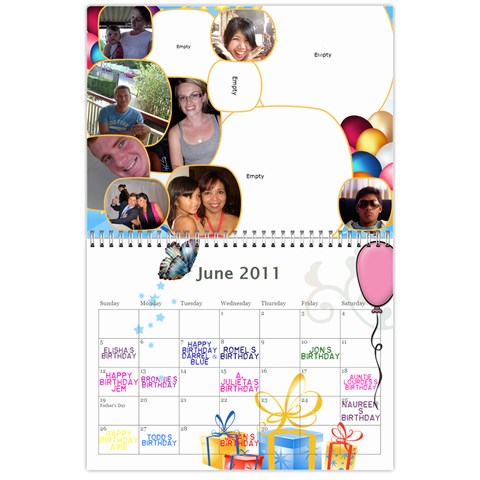 My 18m Calendar By Jem Jun 2011