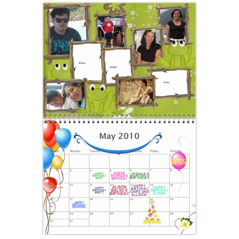My 18m Calendar By Jem May 2010