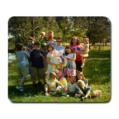 Easter Grandkids & Richard - Large Mousepad