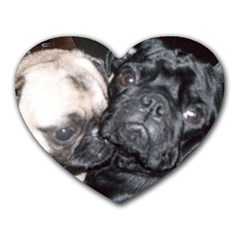 pug heart mousepad