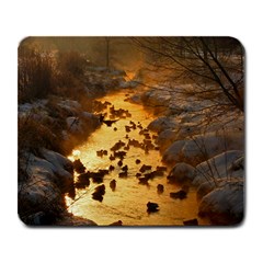 Landing In The Creek - Large Mousepad