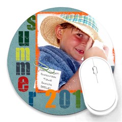 smile mousepad - Round Mousepad