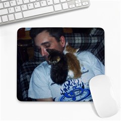 boyfriend and kittens - Large Mousepad