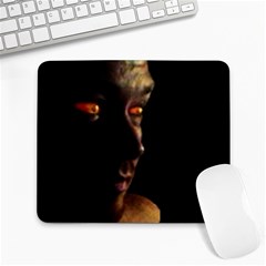 Orange Eyes - Large Mousepad