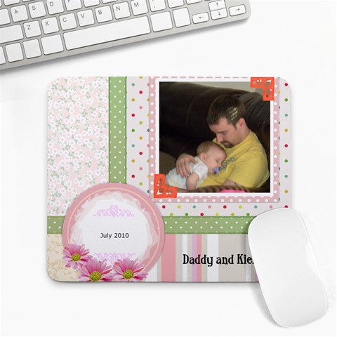 Daddy And Kiera By Andrea Veilleux 9.25 x7.75  Mousepad - 1
