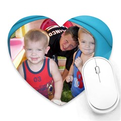 My 3 Handsome Boys - Heart Mousepad