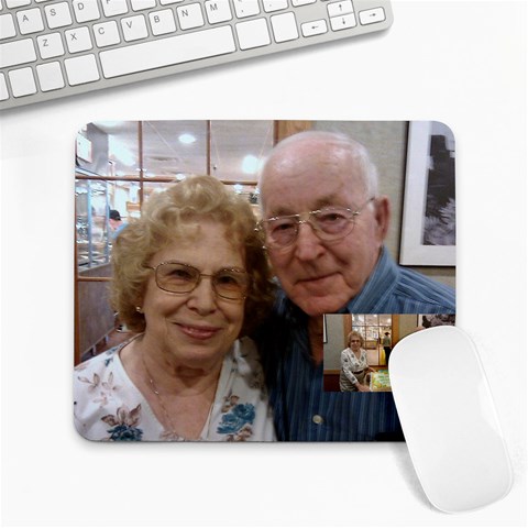 Mom And Dave By Linda Larson 9.25 x7.75  Mousepad - 4