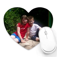 Big sis & little brother - Heart Mousepad