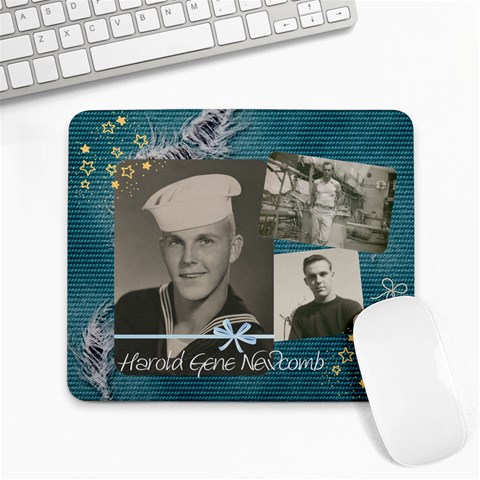 My Dad In The Navy By Reggie Newcomb 9.25 x7.75  Mousepad - 1