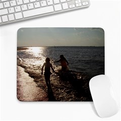 My girls at the beach - Large Mousepad