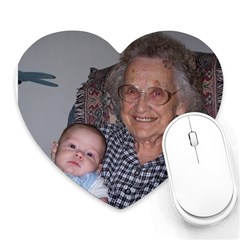 Great-grandma and Alek - Heart Mousepad