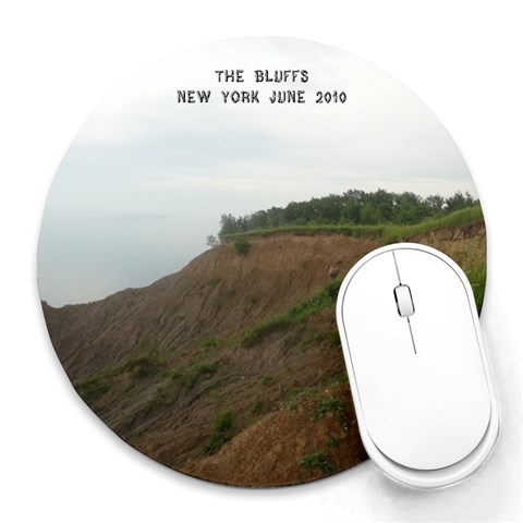 The Bluffs By Dawn Young Fobes 8 x8  Round Mousepad - 1