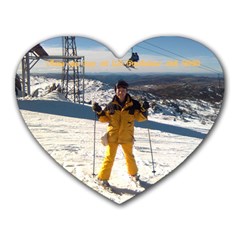 ski mt perisher - Heart Mousepad