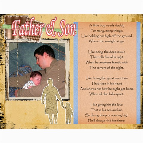 Father s Day Collage By Crystal Rawl 10 x8  Print - 1