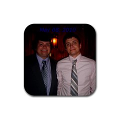 Cecil and Jody at Cecil s U K Graduation - Rubber Coaster (Square)