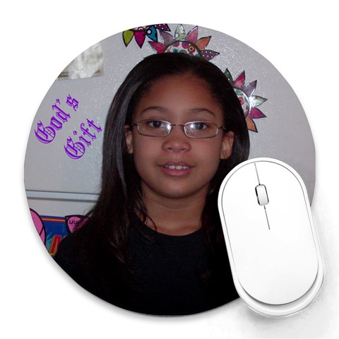 Anna By Latonya Denise Chester 8 x8  Round Mousepad - 1