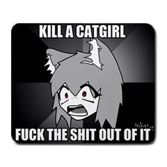 Insanity Wolfgirl by ~The-Slunk - Large Mousepad
