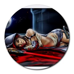 fallen - Round Mousepad