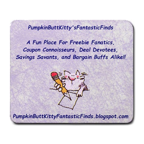 Pumpkinbuttkitty sfantasticfinds Mouse Pad  By Laura D Weber 9.25 x7.75  Mousepad - 1