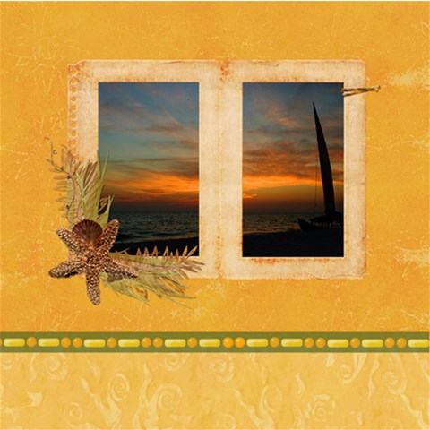 Siesta Key Sunset 2 By Diann 8 x8  Scrapbook Page - 1