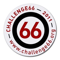 Challenge66 Charity Mousepad www.challenge66.org - Round Mousepad