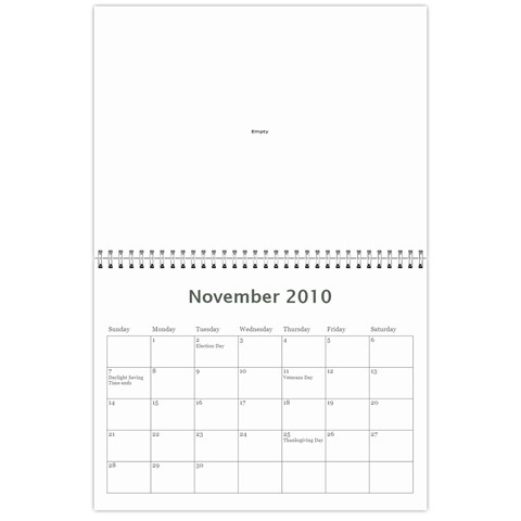 Calendar By Heather Parsons Nov 2010