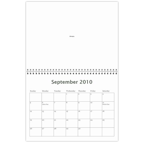 Calendar By Heather Parsons Sep 2010