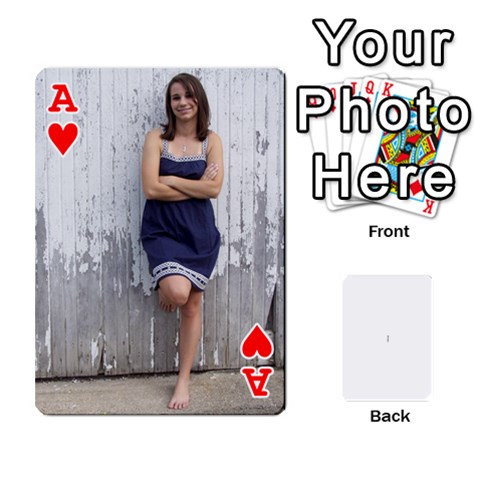 Ace Playing Cards By Holly Wiseman Front - HeartA
