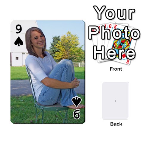 Playing Cards By Holly Wiseman Front - Spade9