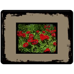 Fleece 2 poppies - Fleece Blanket (Large) Fleece 2 poppies - Fleece Blanket (Large)
