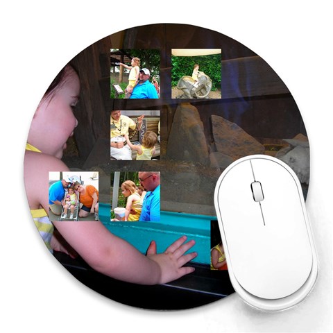 Zoo By Deanna Fields 8 x8  Round Mousepad - 1