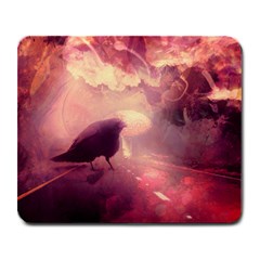 The Mushroom and The Crow - Large Mousepad
