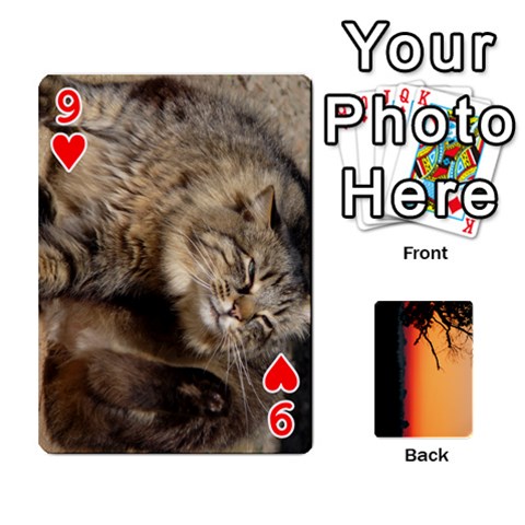 Playing Cards By Jessica Meadows Front - Heart9
