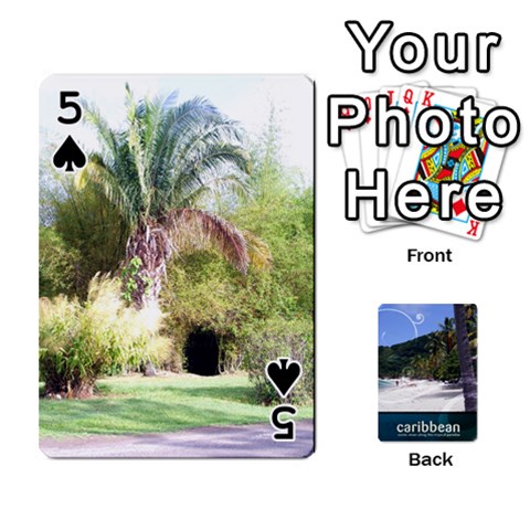 Caribbean Playing Cards By Asha Vigilante Front - Spade5