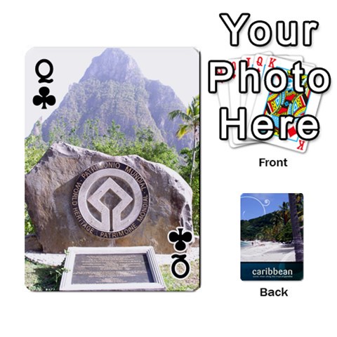 Queen Caribbean Playing Cards By Asha Vigilante Front - ClubQ