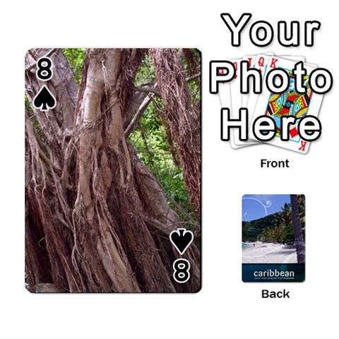 Caribbean Playing Cards By Asha Vigilante Front - Spade8