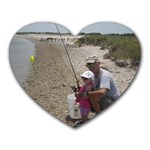 Ava s fishing trip - Heart Mousepad