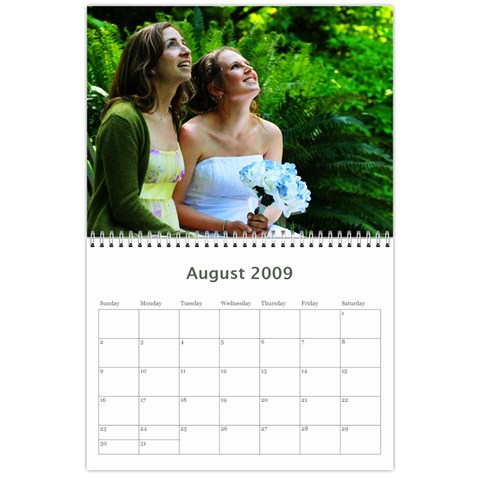 Wedding Calender By Lisa Aug 2009