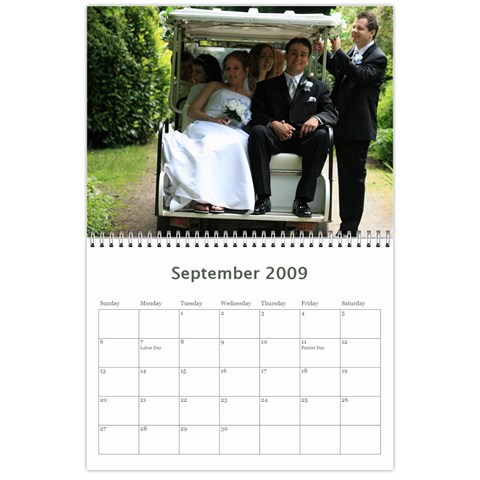 Wedding Calender By Lisa Sep 2009